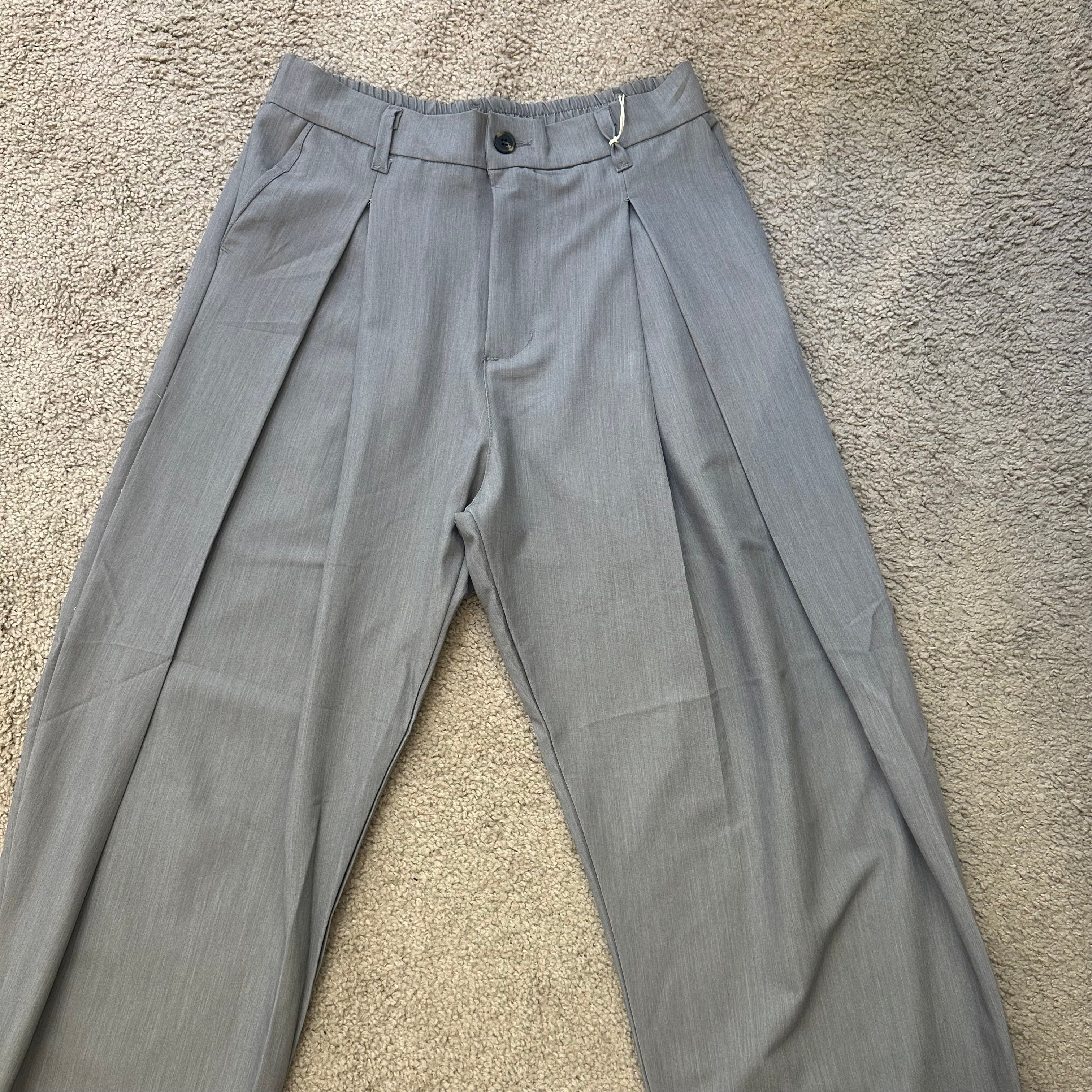 PANTALONI CON PENCE GREY