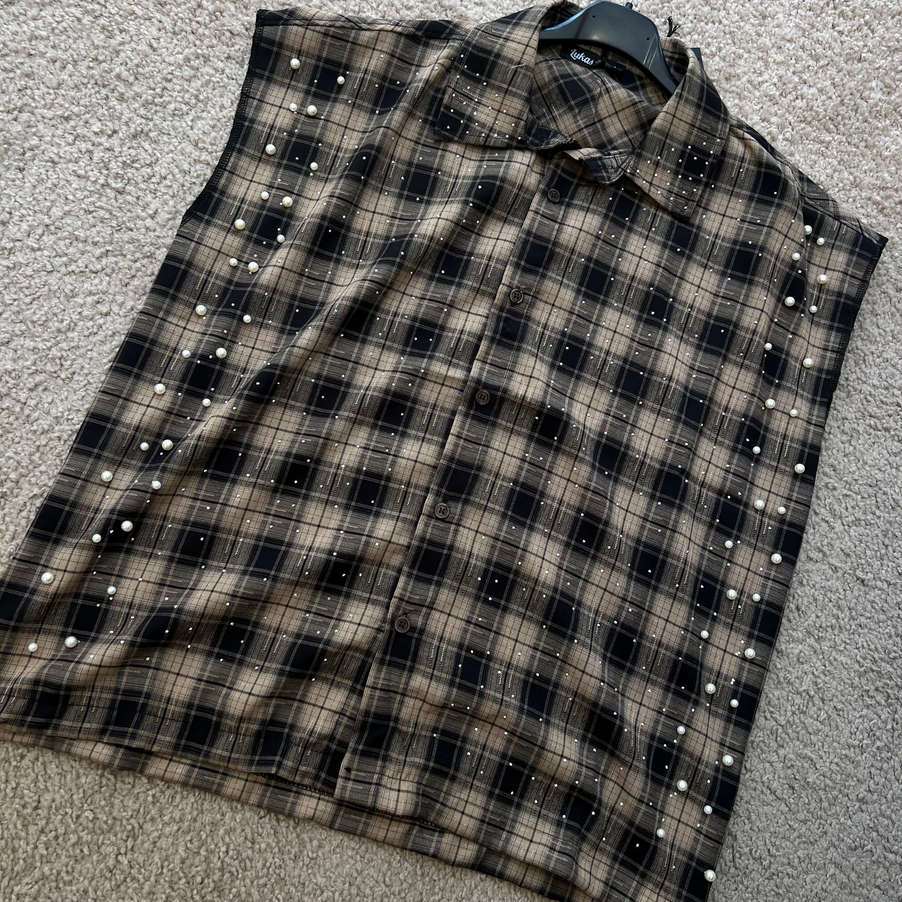 CAMICIA STRASS E PERLE