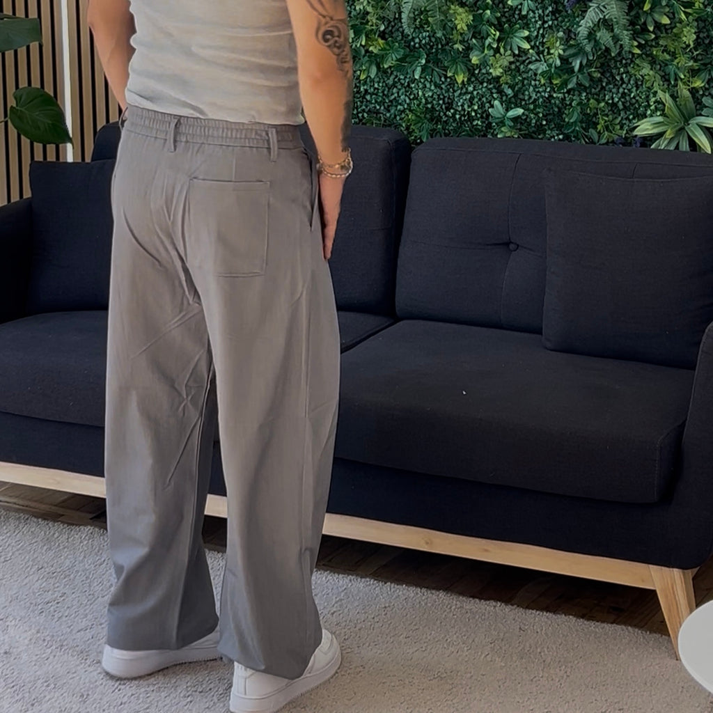 PANTALONI CON PENCE GREY