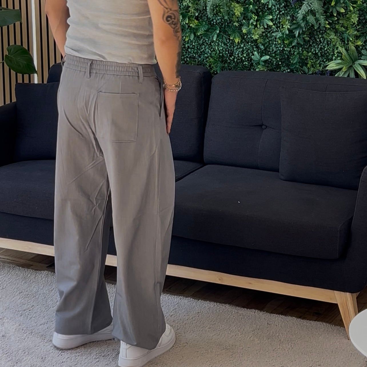 PANTALONI CON PENCE GREY